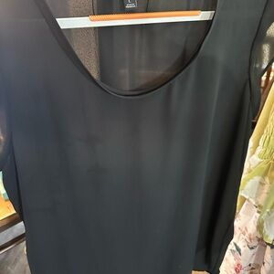 Banana Republic Sheer Black Blouse
